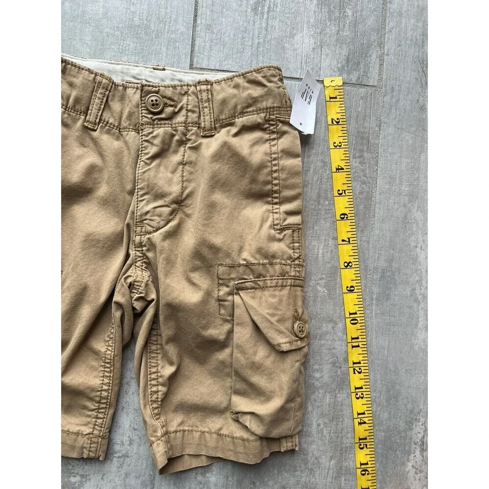 Gap Kid Toddler Boy Youth Cargo Shorts Khaki Tan Beige Casual Summer 6 Slim NEW